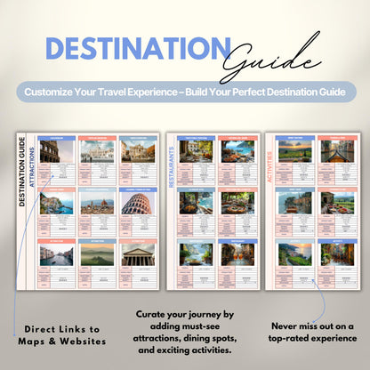 Overview of a digital travel planner showing the destination guide.