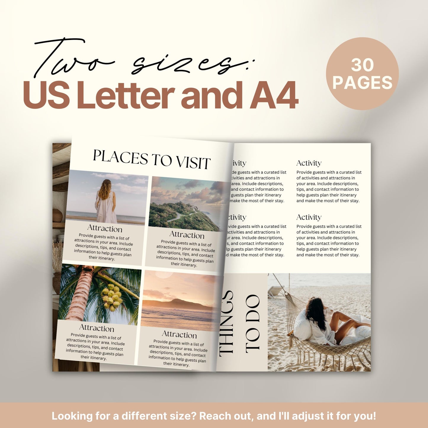 A promotional graphic displaying an open welcome book.