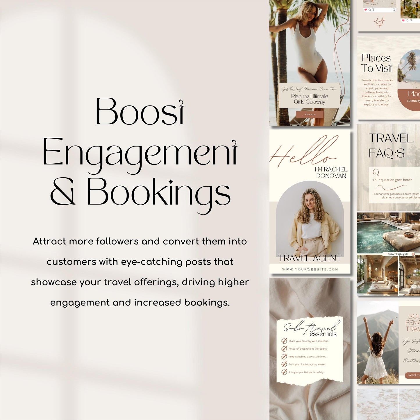 Boost Engagement & Bookins with the insatgram template.