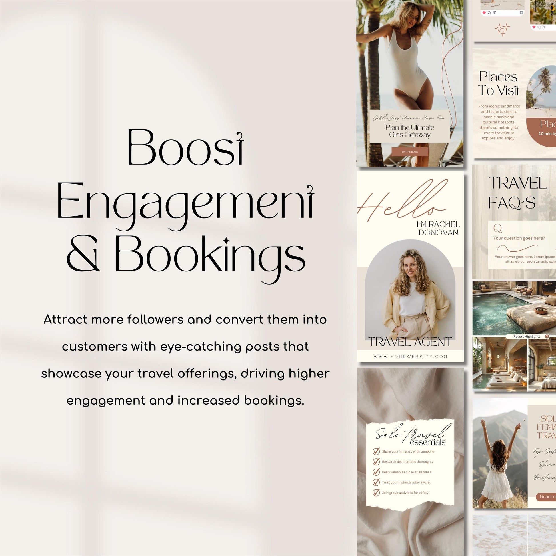 Boost Engagement & Bookins with the insatgram template.