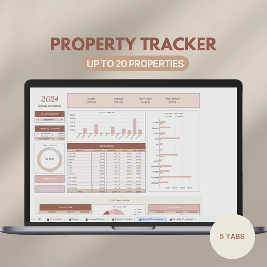 A digital product video showcasing a customizable tracker template. The video highlights organized sections for tracking goals, habits, or tasks with a clean and modern design.